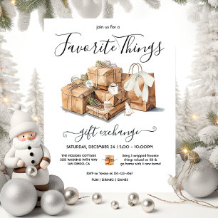 Favoriete Dingen Kerstcadeau-uitwisseling Kaart