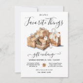 Favoriete Dingen Kerstcadeau-uitwisseling Kaart (Voorkant)