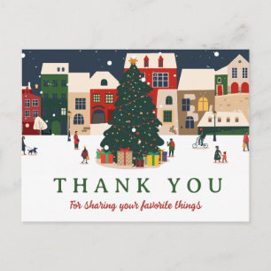 Favoriete Dingen Kerstfeest Bedankt Briefkaart