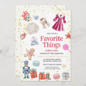 Favoriete dingen Kerstfeest Feestdagen Kaart (Voorkant / Achterkant)