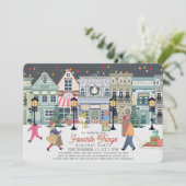 Favoriete dingen Kerstfeest in de stad Kaart (Staand voorkant)