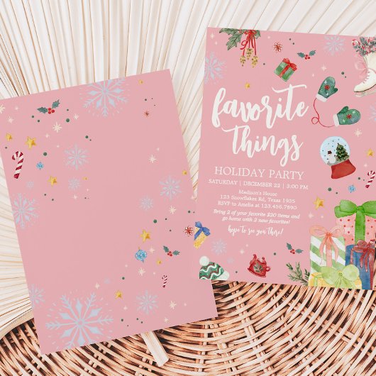 Favoriete dingen Kerstfeest Kaart