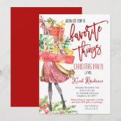 Favoriete Dingen Kerstmis uitnodiging (Voorkant / Achterkant)