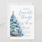 Favoriete Dingen Kerstvakantie Dinner Party Kaart (Voorkant)