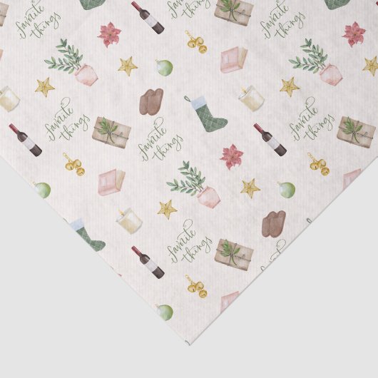 Favoriete dingen Patroon kerstvakantie Tissuepapier (Detail)
