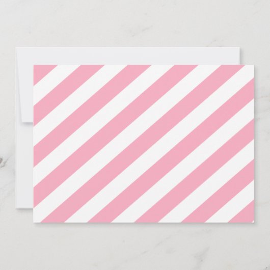 Favoriete Dingen Roze Feestuitnodiging Kaart (Achterkant)