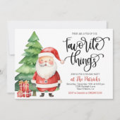 Favoriete dingen Santa Holiday Party Uitnodiging (Voorkant)