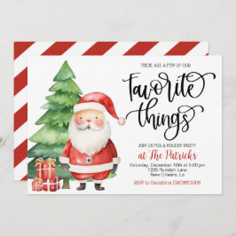 Favoriete dingen Santa Holiday Party Uitnodiging