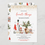 Favoriete dingen Vakantie Party Kaart (Voorkant / Achterkant)