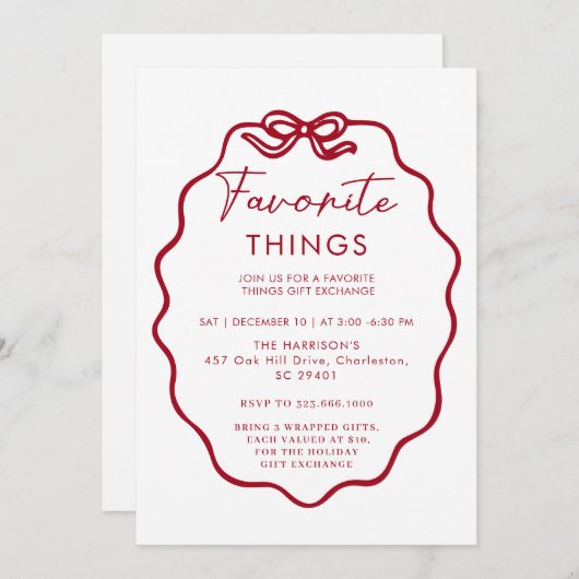 Favoriete dingen Vakantie Party - Schattige en fee Kaart (Voorkant / Achterkant)