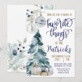 Favoriete dingen Vakantie Party uitnodiging (Voorkant / Achterkant)