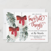 Favoriete dingen Vakantie Party uitnodiging (Voorkant)