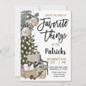 Favoriete dingen Vakantie Party uitnodiging (Voorkant)