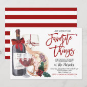 Favoriete dingen Vakantie Party uitnodiging (Voorkant / Achterkant)