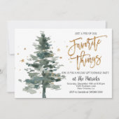 Favoriete dingen Vakantie Party uitnodiging (Voorkant)