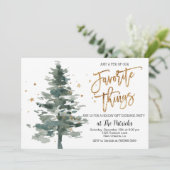 Favoriete dingen Vakantie Party uitnodiging (Staand voorkant)