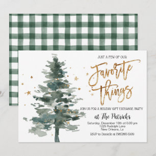 Favoriete dingen Vakantie Party uitnodiging