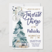 Favoriete dingen Vakantie Party uitnodiging (Voorkant)