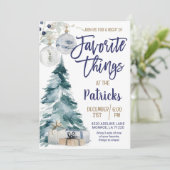 Favoriete dingen Vakantie Party uitnodiging (Staand voorkant)