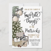 Favoriete dingen Vakantie Party uitnodiging (Voorkant)