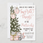 Favoriete dingen Vakantie Party uitnodiging (Voorkant)