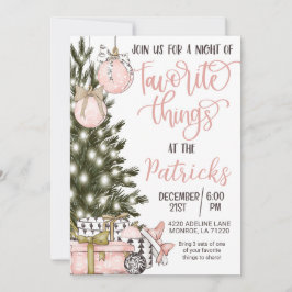 Favoriete dingen Vakantie Party uitnodiging