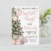 Favoriete dingen Vakantie Party uitnodiging (Staand voorkant)