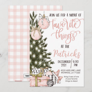 Favoriete dingen Vakantie Party uitnodiging