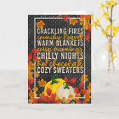 Favoriete dingen van het herfstseizoen kaart (Gele Bloem)