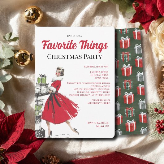 Favoriete Dingen Vintage Kerstfeest Kaart