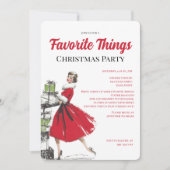 Favoriete Dingen Vintage Kerstfeest Kaart (Voorkant)
