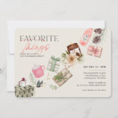 Favoriete Dingen Vriend Gift Exchange Holiday Part Kaart (Voorkant)