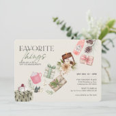 Favoriete Dingen Vriend Gift Exchange Holiday Part Kaart (Staand voorkant)