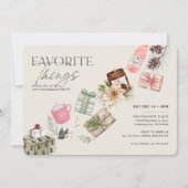 Favoriete Dingen Vriend Gift Exchange Holiday Part Kaart (Voorkant)