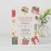 Favoriete Dingen Vriend Gift Exchange Holiday Part Kaart (Staand voorkant)