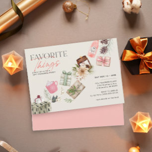 Favoriete Dingen Vriend Gift Exchange Holiday Part Kaart