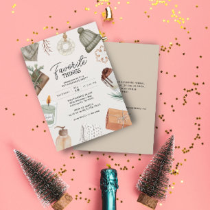 Favoriete Dingen Vriend Gift Exchange Holiday Part Kaart