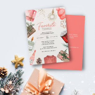 Favoriete Dingen Vriend Gift Exchange Holiday Part Kaart