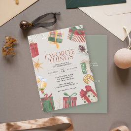 Favoriete Dingen Vriend Gift Exchange Holiday Part Kaart