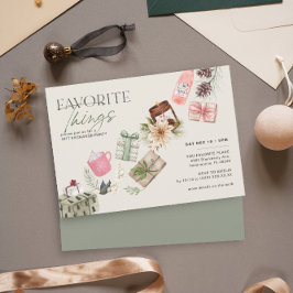 Favoriete Dingen Vriend Gift Exchange Holiday Part Kaart