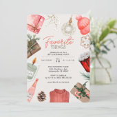 Favoriete Dingen Vriend Gift Exchange Holiday Part Kaart (Staand voorkant)