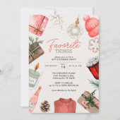 Favoriete Dingen Vriend Gift Exchange Holiday Part Kaart (Voorkant)