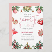Favoriete Dingen Vriend Vakantie Uitnodiging (Voorkant / Achterkant)