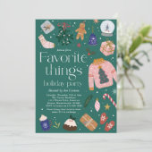 Favoriete Dingen Vrijdag cadeau Exchange Party Kaart (Staand voorkant)