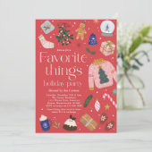 Favoriete Dingen Vrijdag cadeau Exchange Party Kaart (Staand voorkant)