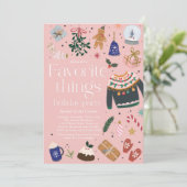 Favoriete Dingen Vrijdag cadeau Exchange Party Kaart (Staand voorkant)