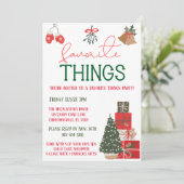 Favoriete Dingen Vrijdag Partij Moderne Uitnodigin Kaart (Staand voorkant)