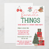 Favoriete Dingen Vrijdag Partij Moderne Uitnodigin Kaart (Voorkant / Achterkant)