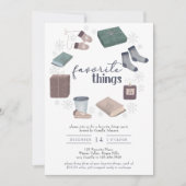 Favoriete Dingen Winter Wreath Gift Exchange Party Kaart (Voorkant)