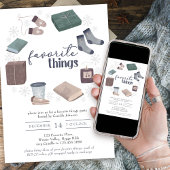 Favoriete Dingen Winter Wreath Gift Exchange Party Kaart